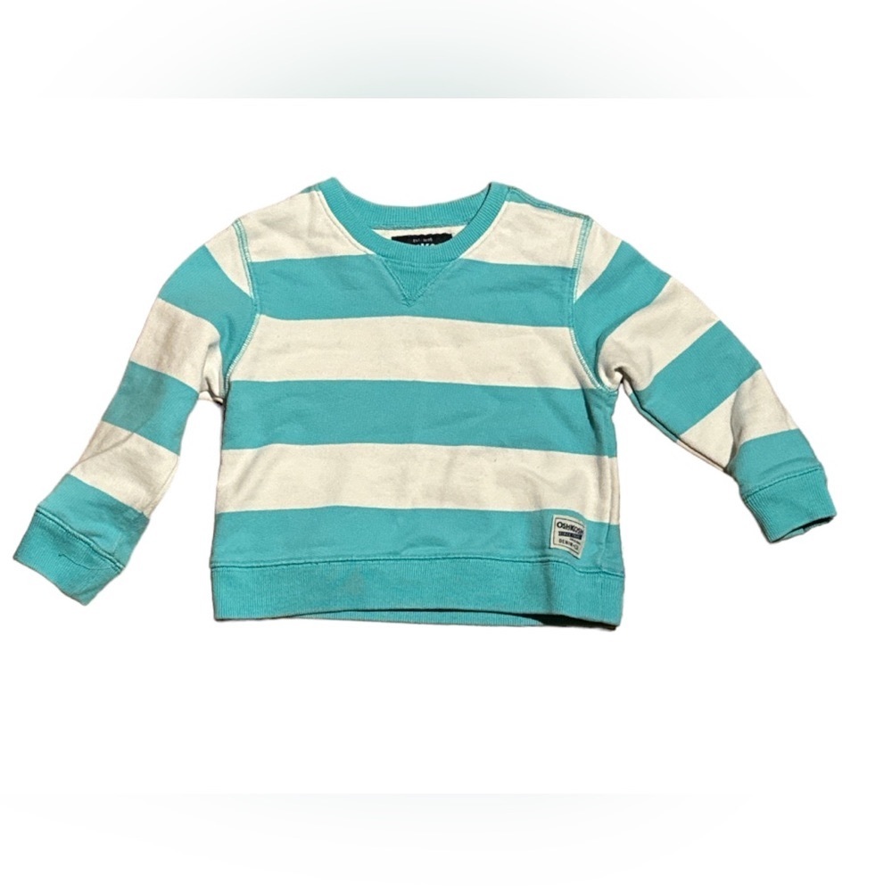 3 FOR $10 OSHKOSH B’GOSH Turquoise 24M Striped Sweatshirt